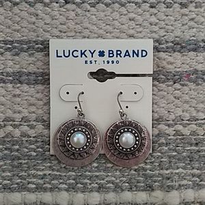 NWOT Lucky Brand Silver Sun Earrings